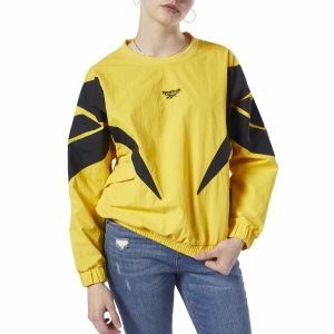 Bluza Damskie Reebok Classic Vector Crew Głęboka Zielone Żółte PL 74PKIXU